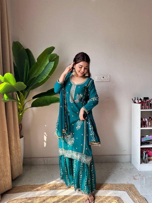 Premium Embroidered Festive Suit Set for Women
