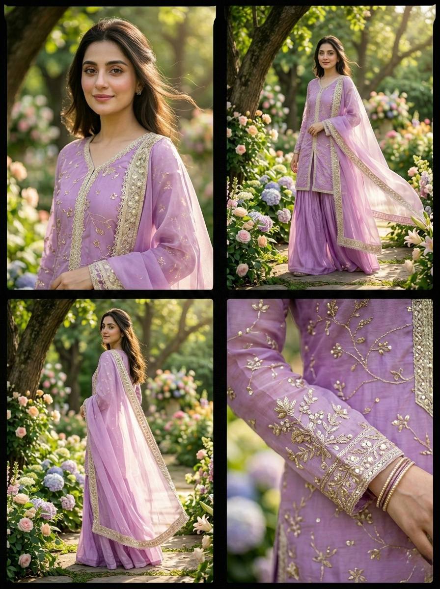 Elegant Soft Lavender Suit Set