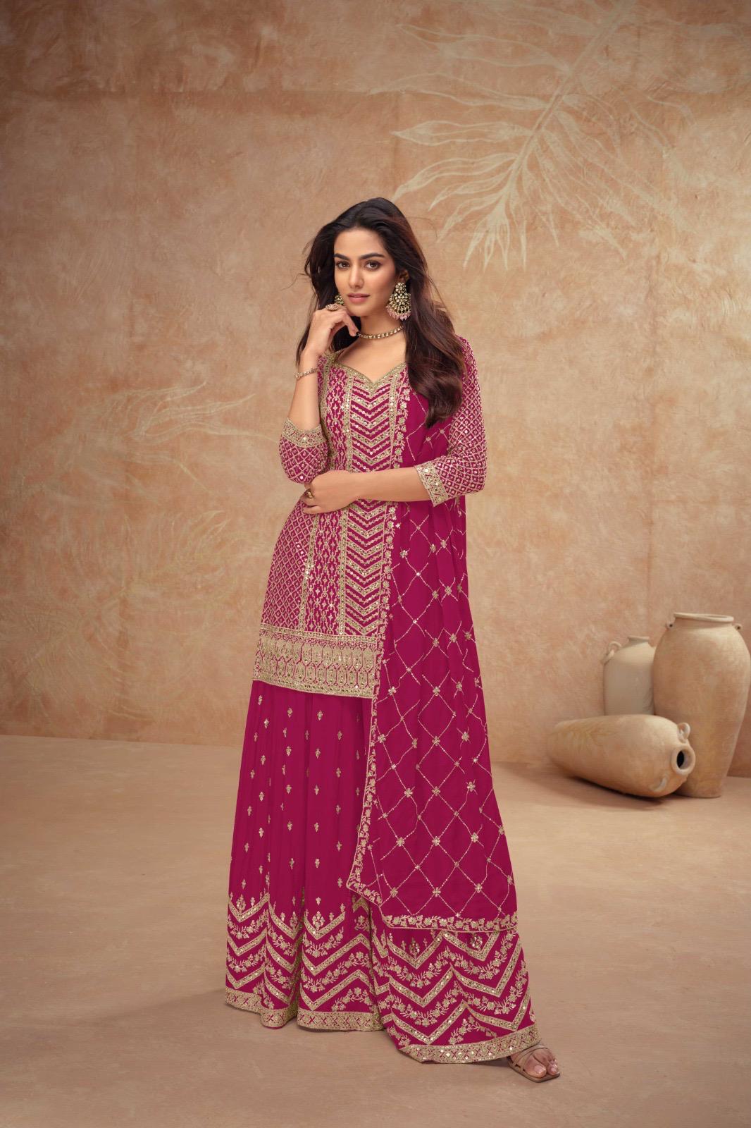 Designer Party Wear Kurta Palazzo Set For Women