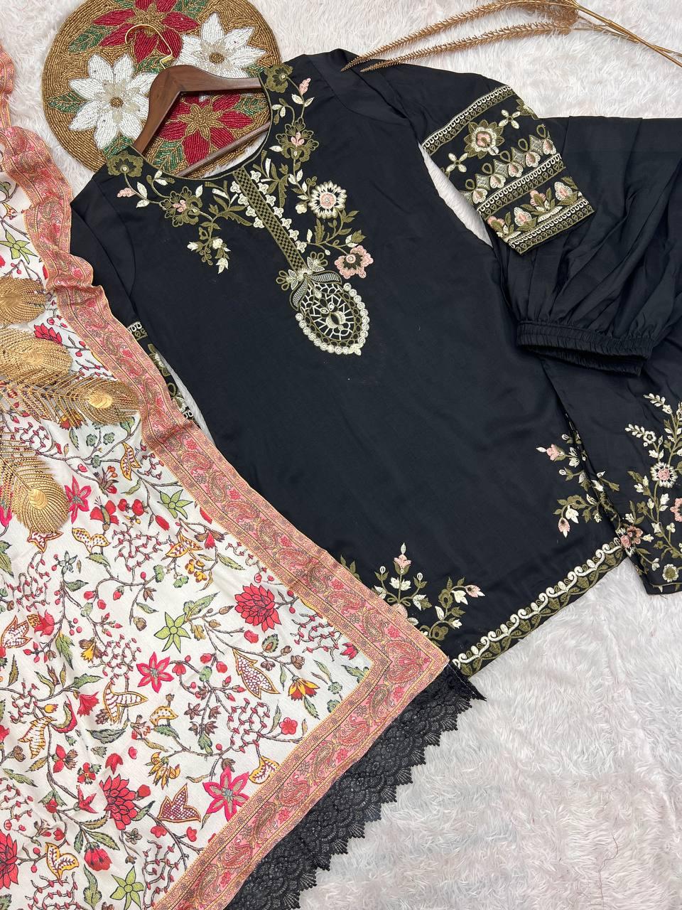 Royal Embroidered Kurta Set for Women
