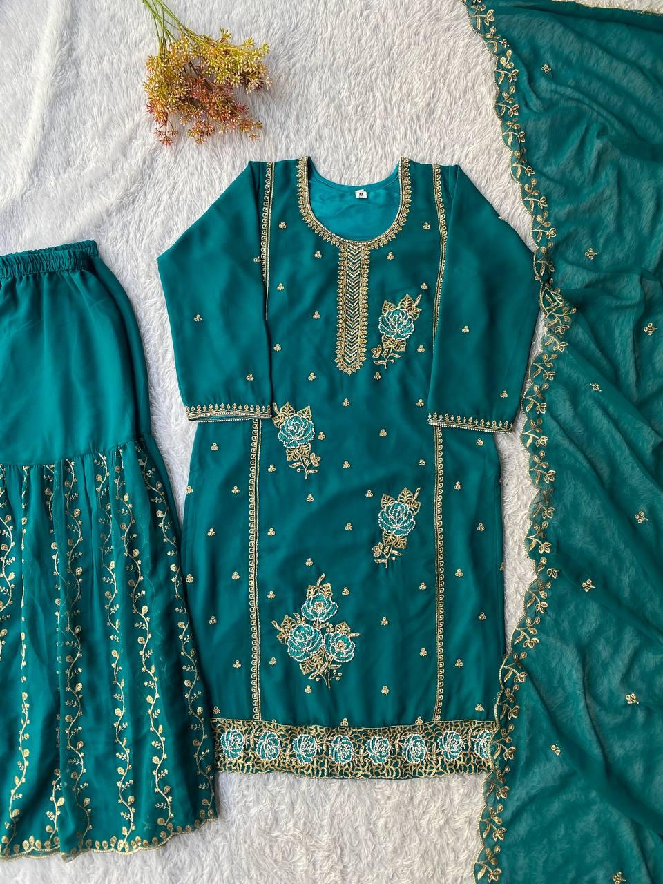 Premium Embroidered Festive Suit Set for Women