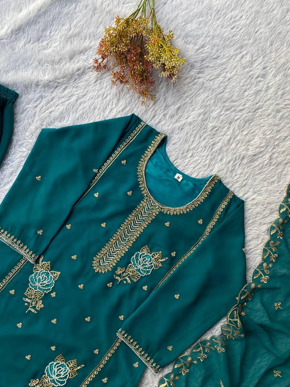 Premium Embroidered Festive Suit Set for Women