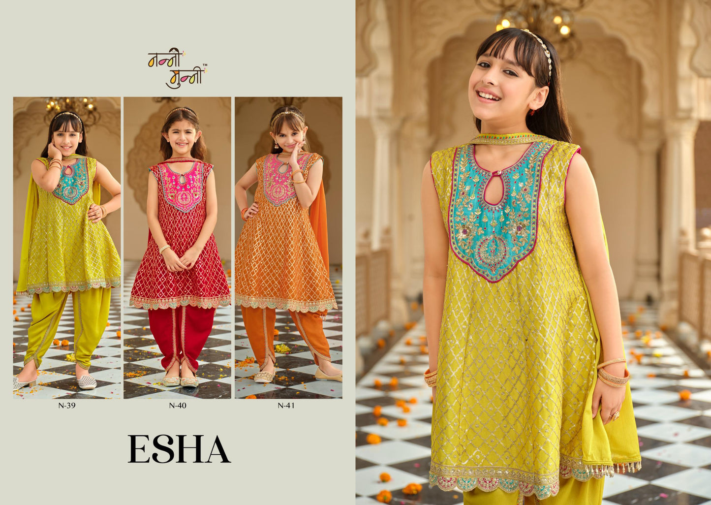 Modern Embroidered Kurta Set for Girl