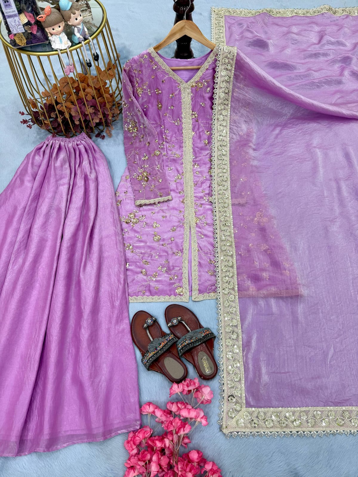 Elegant Soft Lavender Suit Set