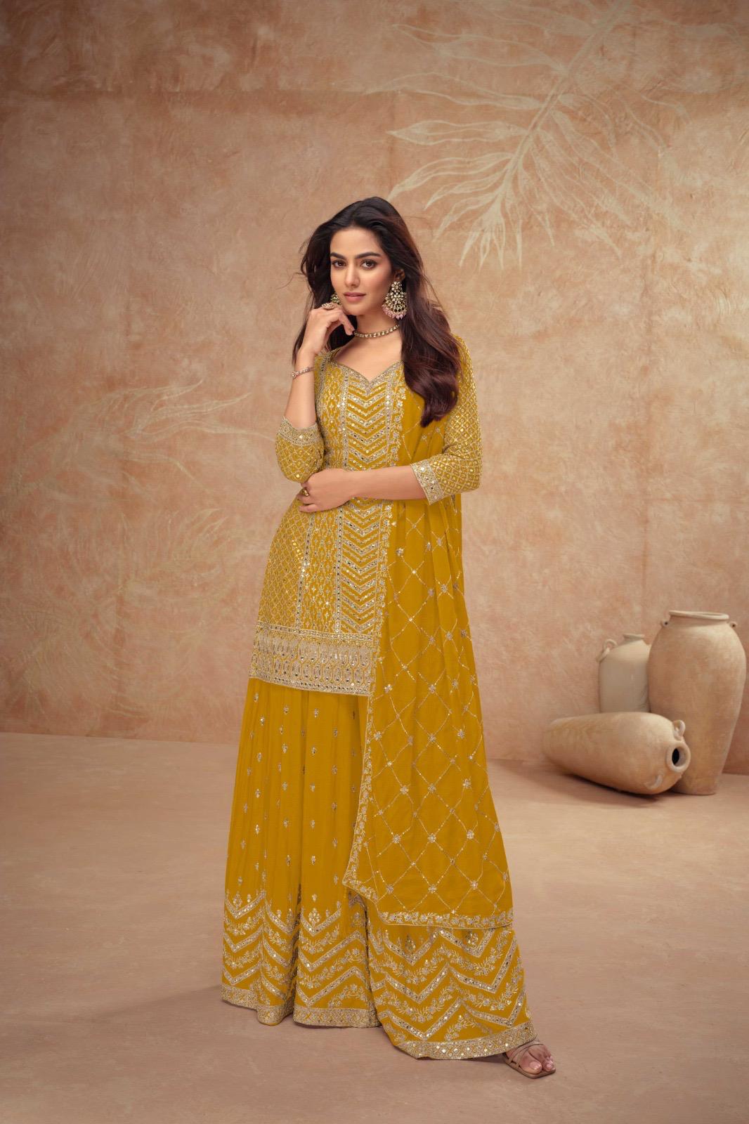 Designer Party Wear Kurta Palazzo Set For Women