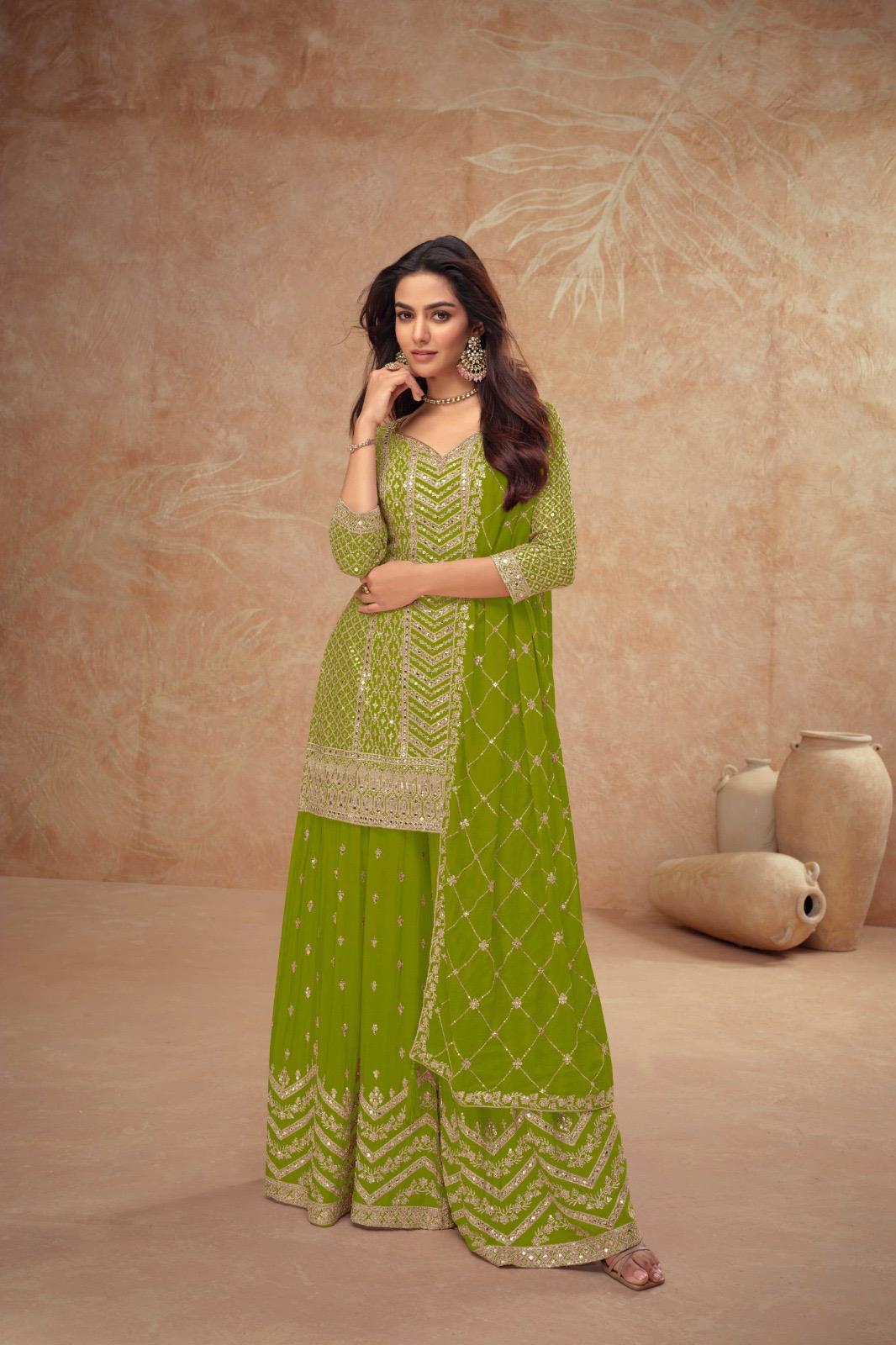 Designer Party Wear Kurta Palazzo Set For Women