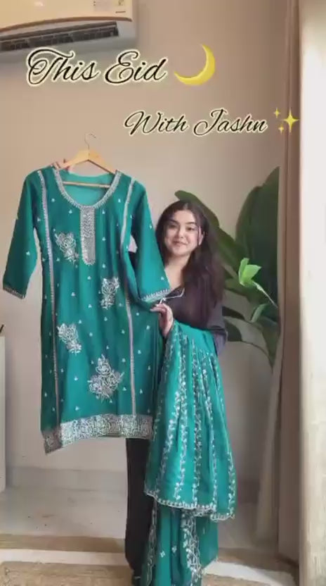 Premium Embroidered Festive Suit Set for Women
